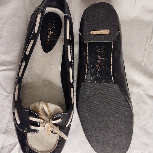Cole Haan Black and White Loafers Size 8.5 - Picture 2 of 5